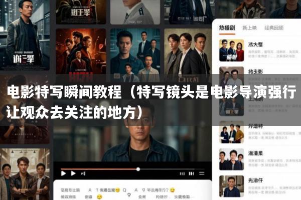 电影特写瞬间教程(特写镜头是电影导演强行让观众去关注的地方)