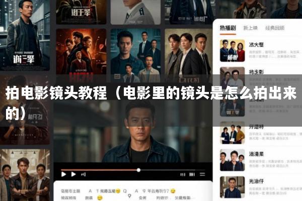 拍电影镜头教程(电影里的镜头是怎么拍出来的)