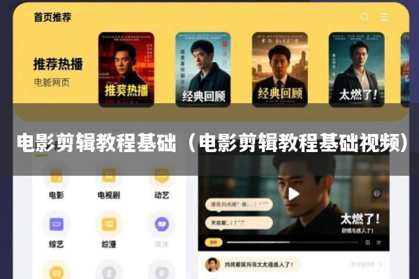 电影剪辑教程基础(电影剪辑教程基础视频)